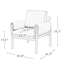 Accent Chairs-Kirkland's Home Faux Leather And Wood Accent Chair White