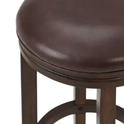 Bar Stools & Counter Height Stools-Kirkland's Home Faux Leather Bar Stools, Set Of 2 Brown