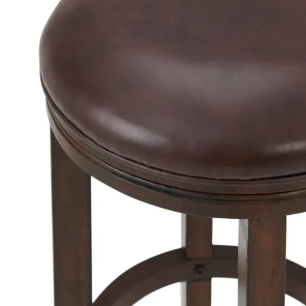 Bar Stools & Counter Height Stools-Kirkland's Home Faux Leather Bar Stools, Set Of 2 Brown
