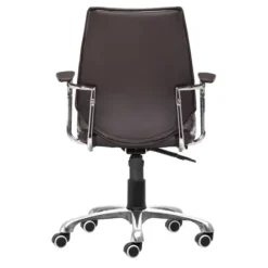 Office Furniture-Kirkland's Home Faux Leather Channeled Office Chair Brown