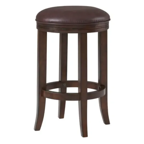Bar Stools & Counter Height Stools-Kirkland's Home Faux Leather Counter Stools, Set Of 2 Brown