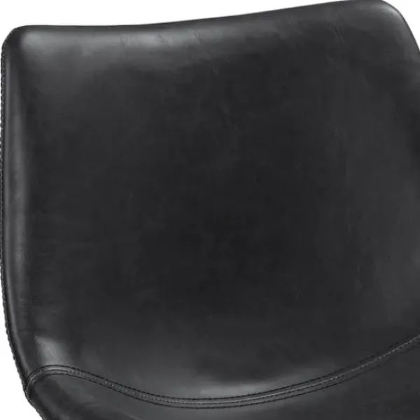 Bar Stools & Counter Height Stools-Kirkland's Home Faux Leather Counter Stools, Set Of 2 Black