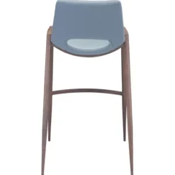 Bar Stools & Counter Height Stools-Kirkland's Home Faux Leather Cutout Bar Stools, Set Of 2 Blue