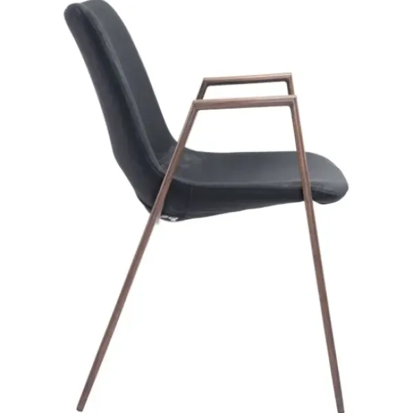 Dining Chairs-Kirkland's Home Faux Leather Cutout Dining Chairs, Set Of 2 Black