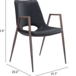 Dining Chairs-Kirkland's Home Faux Leather Cutout Dining Chairs, Set Of 2 Black