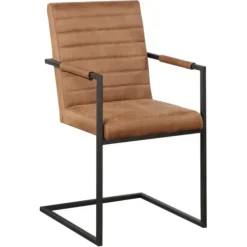 Accent Chairs-Kirkland's Home Faux Leather Modern Accent Chairs, Set Of 2 Brown