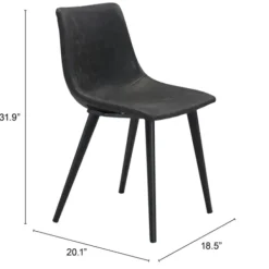 Dining Chairs-Kirkland's Home Faux Leather Scoop Dining Chairs, Set Of 2 Black