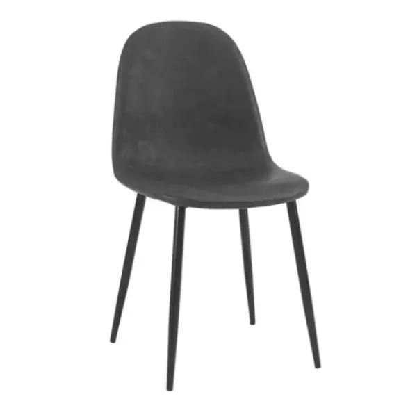 Dining Chairs-Kirkland's Home Faux Leather Slope Dining Chairs, Set Of 2 Black