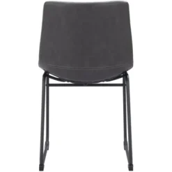 Dining Chairs-Kirkland's Home Faux Leather Sloped Dining Chairs, Set Of 2 Gray