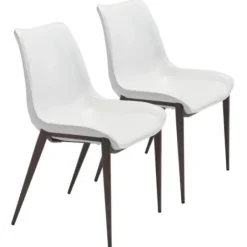 Dining Chairs-Kirkland's Home Faux Leather Stitch Dining Chairs, Set Of 2 White