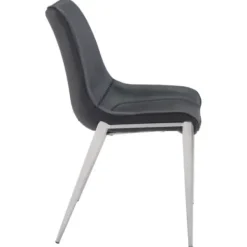 Dining Chairs-Kirkland's Home Faux Leather Stitch Dining Chairs, Set Of 2 Black