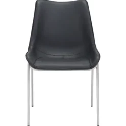 Dining Chairs-Kirkland's Home Faux Leather Stitch Dining Chairs, Set Of 2 Black