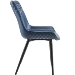 Dining Chairs-Kirkland's Home Faux Leather Stitched Chairs, Set Of 2 Blue