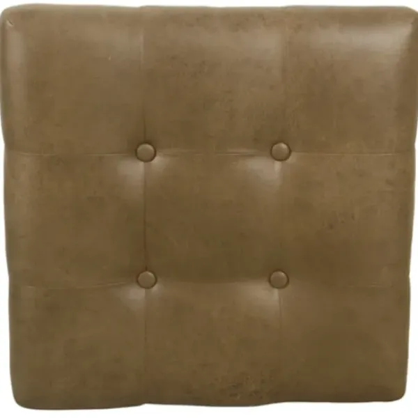 Benches & Ottomans-Kirkland's Home Faux Leather Tufted X-Frame Bench Brown