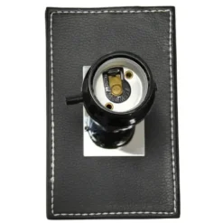 Table Lamps-Kirkland's Home Faux Leather Usb Table Lamp Black