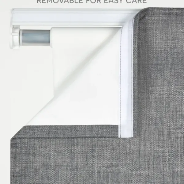 Curtains & Drapes-Kirkland's Home Faux Linen Curtain Panel Set, 84 In. Ivory