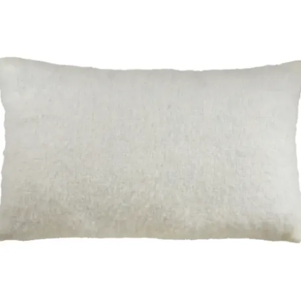 Pillows-Kirkland's Home Faux Mohair Lumbar Pillow Ivory