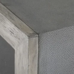 Accent & End Tables-Kirkland's Home Faux Shagreen Accent Table Gray
