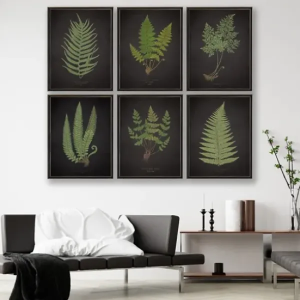 Framed Art-Kirkland's Home Fern Bookplate Vii Framed Art Print Black/Green