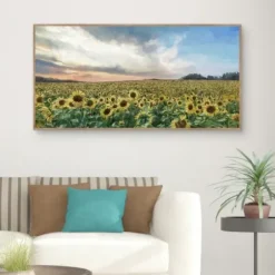 Canvas Art-Kirkland's Home Field Of Gold Framed Canvas Art Print Multi