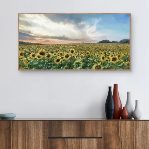Canvas Art-Kirkland's Home Field Of Gold Framed Canvas Art Print Multi