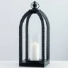 Lanterns-Kirkland's Home Fieldstone Beaded Lantern, 21 In. Black