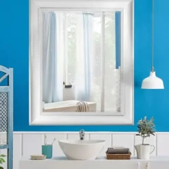 Decorative Mirrors-Kirkland's Home Finn Distressed Wall Mirror White