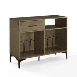 Tv Stands & Media Consoles-Kirkland's Home Finn Record Storage Media Cabinet Brown