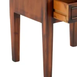 Accent & End Tables-Kirkland's Home Fir Wood Tiered Side Table Brown