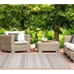 Outdoor Rugs-Kirkland's Home Flamingo Leaf Indoor/Outdoor Area Rug, 5X8 Pink/Green/White