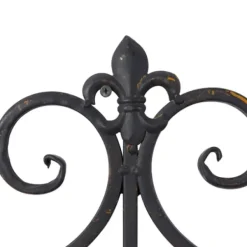 Sconces-Kirkland's Home Fleur Distressed Black Iron Sconce, 25 In.