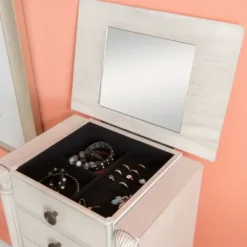 Dressers & Chests-Kirkland's Home Flip Top 5-Drawer Wood Armoire White