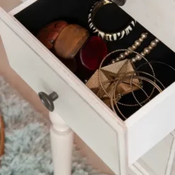 Dressers & Chests-Kirkland's Home Flip Top 5-Drawer Wood Armoire White