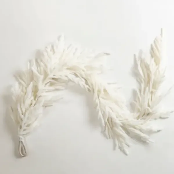 Arrangements & Greenery-Kirkland's Home Flocked Norfolk Pine Garland White