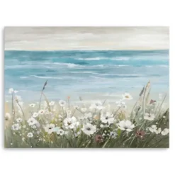 Canvas Art-Kirkland's Home Floral Beach Giclee Canvas Art Print, 48X36 In. Blue