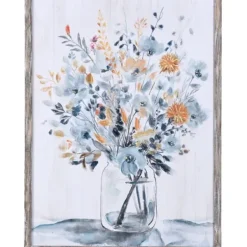 Framed Art-Kirkland's Home Floral In A Jar I Framed Wall Art Print Gray