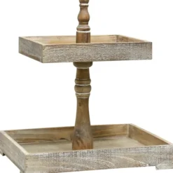 Decorative Bowls & Jars-Kirkland's Home Floral Jars With Wood Lids, Set Of 2 White