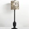 Buffet Lamps-Kirkland's Home Floral Shade Black Buffet Lamp Black/White