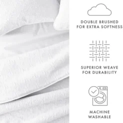 Quilts-Kirkland's Home Floral Stitch 3-Pc. King Quilt Set White