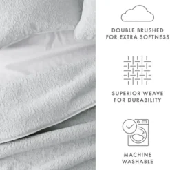 Quilts-Kirkland's Home Floral Stitch 3-Pc. King Quilt Set Gray