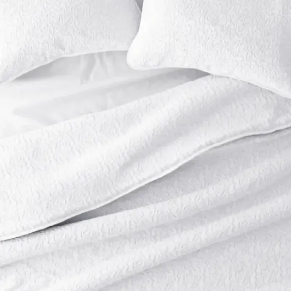 Quilts-Kirkland's Home Floral Stitch 2-Pc. Twin Quilt Set White