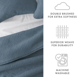 Quilts-Kirkland's Home Floral Stitch 2-Pc. Twin Quilt Set Blue
