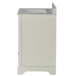 Bathroom Furniture-Kirkland's Home Florence Wood Backsplash Sink Vanity White