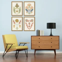 Framed Art-Kirkland's Home Flourish Framed Art Prints, Set Of 4 Multi