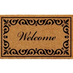 Doormats-Kirkland's Home Flowery Tiles Entry Doormat Brown