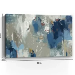 Canvas Art-Kirkland's Home Fluttered Giclee Canvas Art Print Gray/Blue