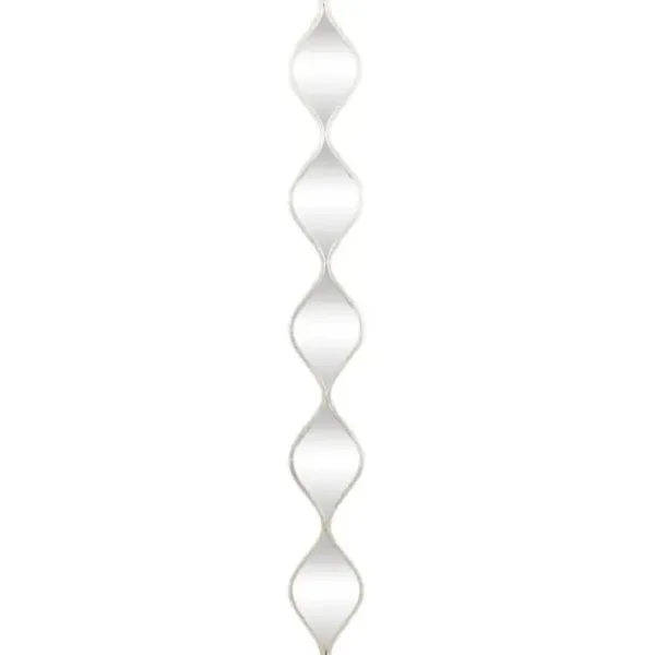 Decorative Mirrors-Kirkland's Home Foil Slim Stacked Teardrops Wall Mirror Silver