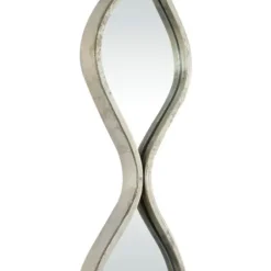 Decorative Mirrors-Kirkland's Home Foil Slim Stacked Teardrops Wall Mirror Silver