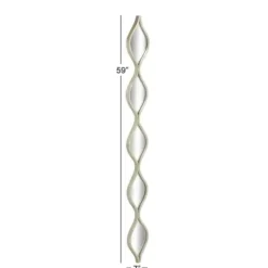 Decorative Mirrors-Kirkland's Home Foil Slim Stacked Teardrops Wall Mirror Silver