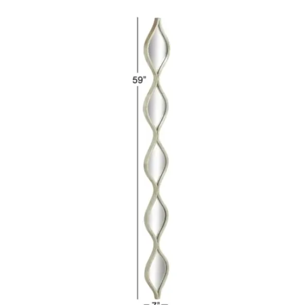 Decorative Mirrors-Kirkland's Home Foil Slim Stacked Teardrops Wall Mirror Silver